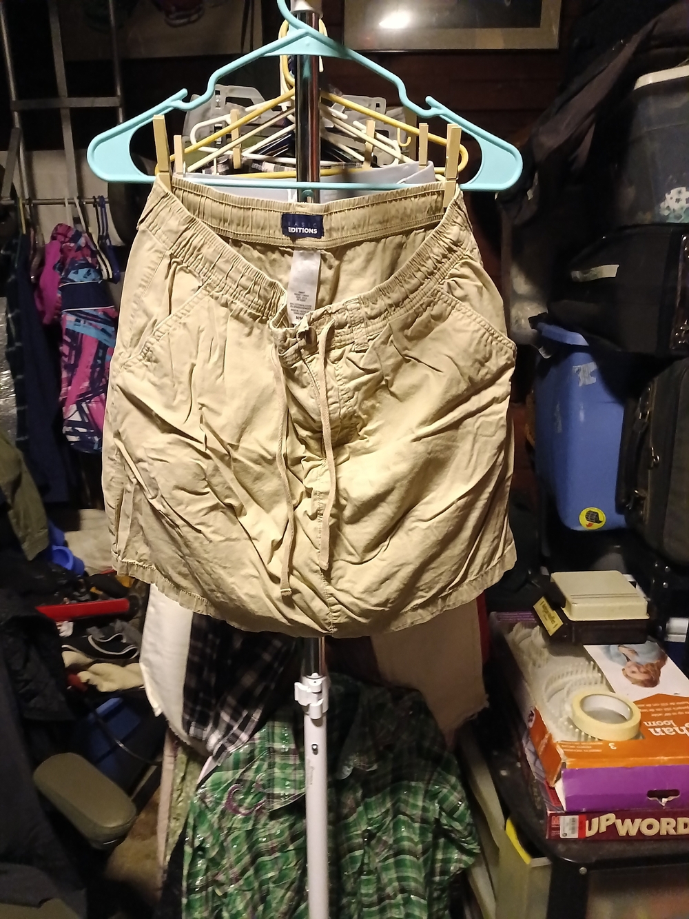 Basic Editions Khaki Drawstring Skort
